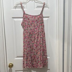 Old Navy Floral Mini Dress in Pink and Green